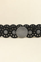 Round Shape PU Leather Belt