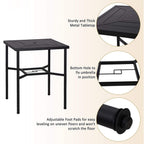Alora 6-Piece Outdoor Patio Bar Set Dining Table With Umbrella & Swivel Bar Stools (SAK53218)