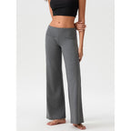 Womens Loose-Fit Foldable Casual Pants For Spring And Summer