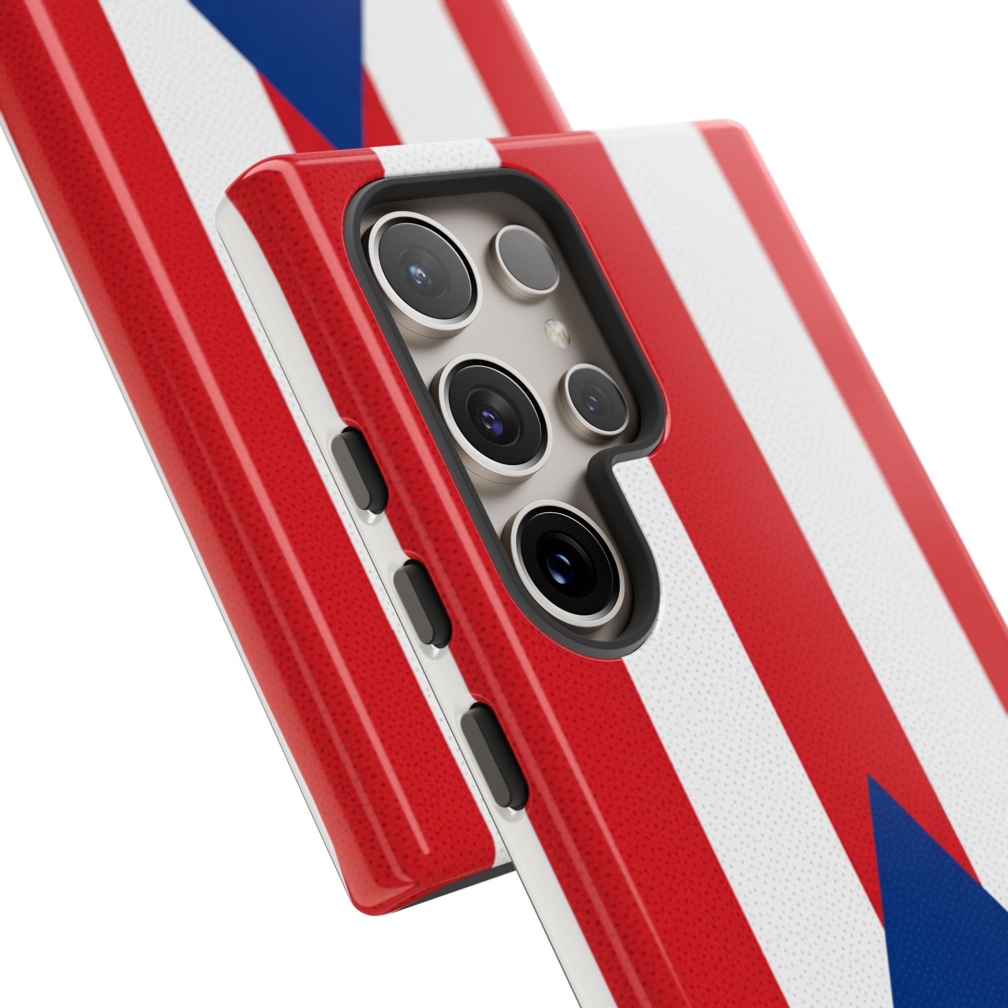 Puerto Rico Flag Tough Phone Case Patriotic Red & White Stripe Design