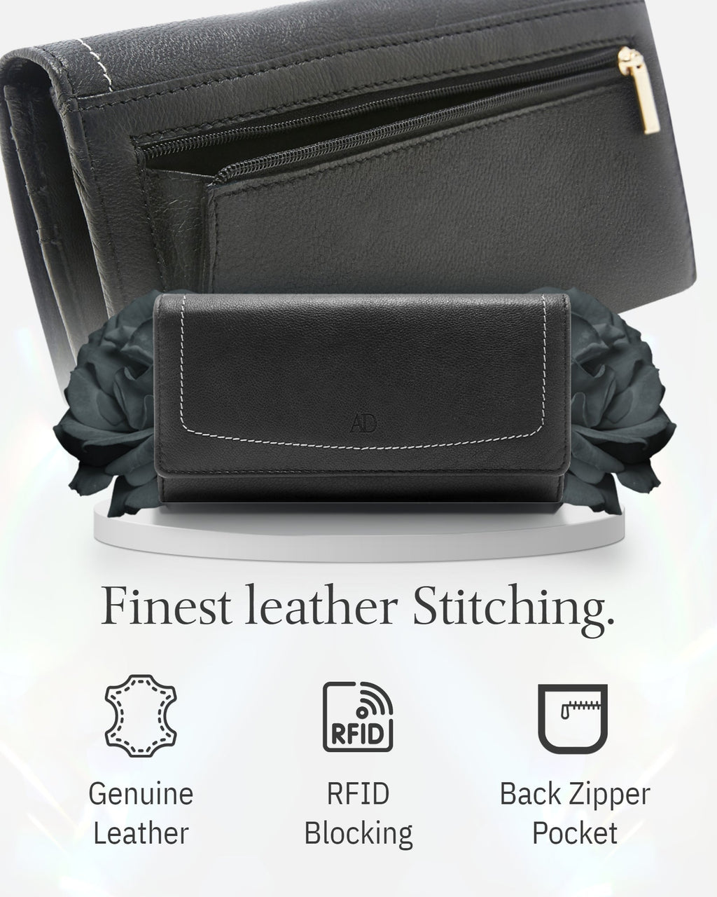 Accordion Clutch With Removable Checkbook Holder