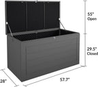 Extra Large Outdoor Patio Storage Deck Box 180 Gallons