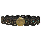 Waist Western Style Disc Personality Turquoise Air Eye Belt