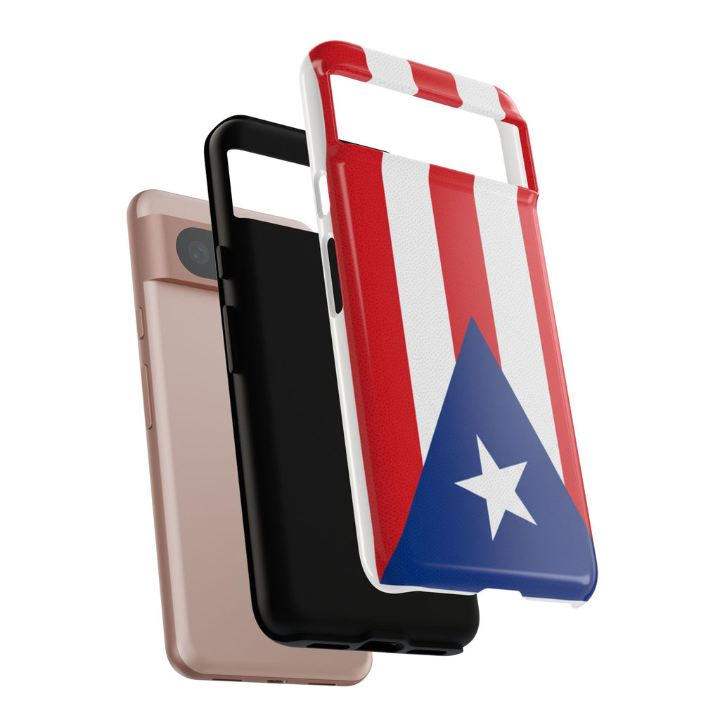 Puerto Rico Flag Tough Phone Case Patriotic Red & White Stripe Design