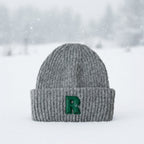 Loose Big-Head Woolen Cap with Letter Design — Oversize Winter Wool Hat
