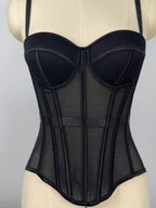 Mesh See-Through Fishbone Corset