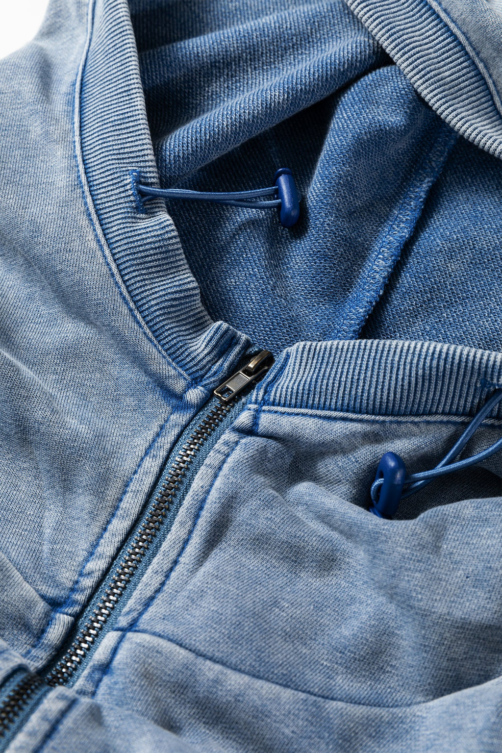 Black Half Zip Kangaroo Pocket Mineral Wash Baggy Hoodie
