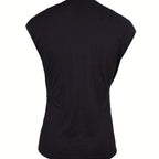 Women's Sleeveless Collar With Unique Design shirt Top