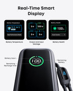 Anker Laptop Power Bank, 25,000mAh Portable Charger with Triple 100W USB-C Ports, Built-in Retractable Cables, Flight-Approved for Travel, iPhone 17/16 Series, MacBook, Samsung, and More