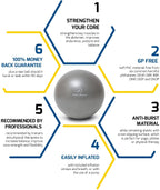 9 Inch Small Exercise Ball for Stability, Barre, Pilates, Yoga, and Balance (with Pump)