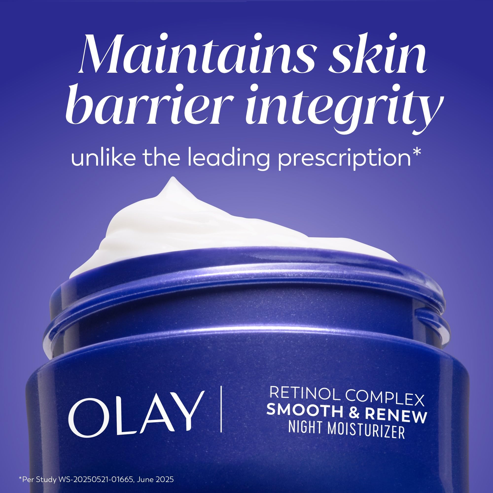 Olay Retinol Night Cream for Women, Anti-Aging Face Moisturizer, Fragrance-Free, Non Greasy - Anti-Wrinkle, Smooth Fine Lines, Hydrating Skin Care - Triple Collagen Cream, Peptide, Niacinamide, 1.7oz