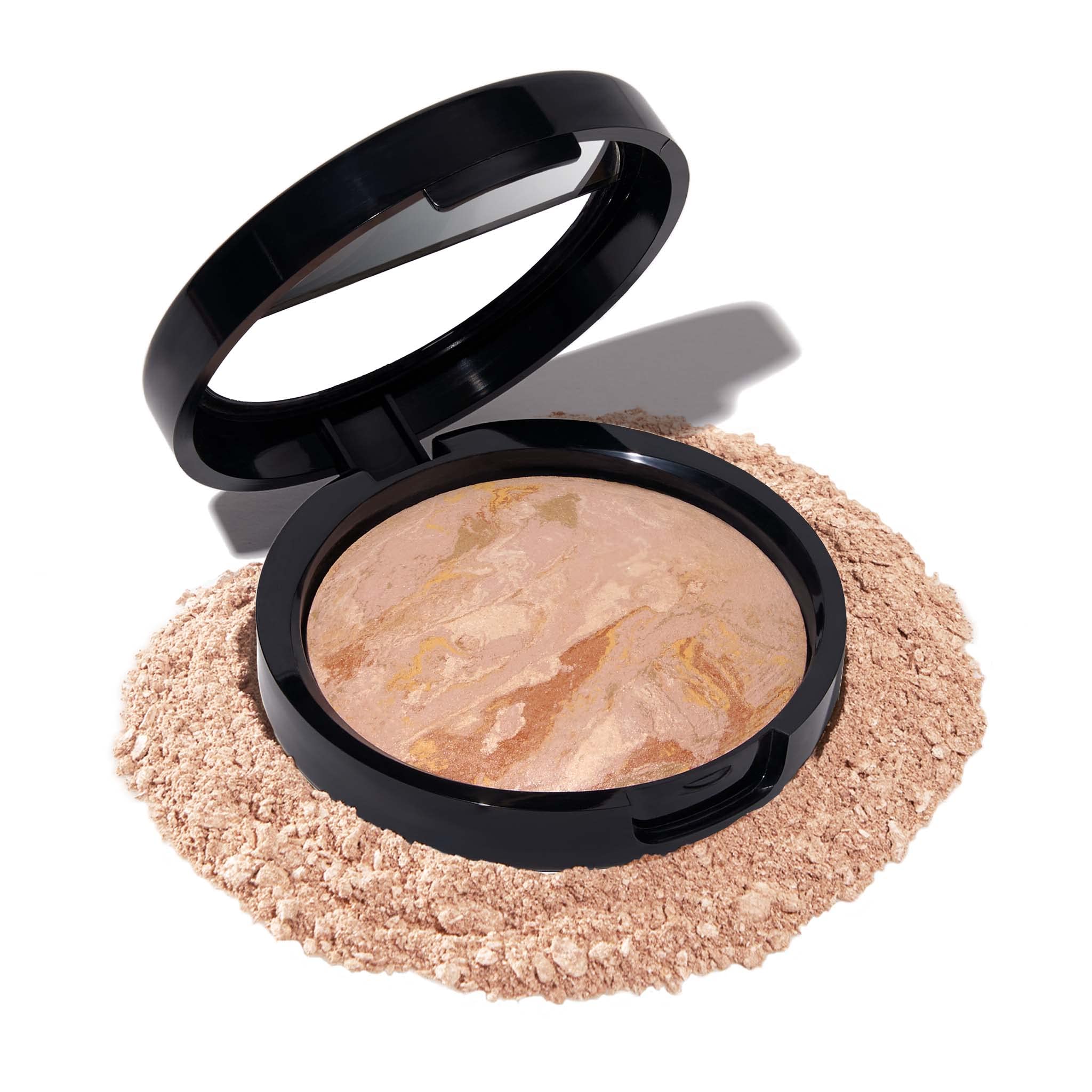 LAURA GELLER NEW YORK Award-Winning Baked Balance-n-Brighten Color Correcting Powder Foundation - Medium - Buildable Light to Medium Coverage - Demi-Matte Natural Finish