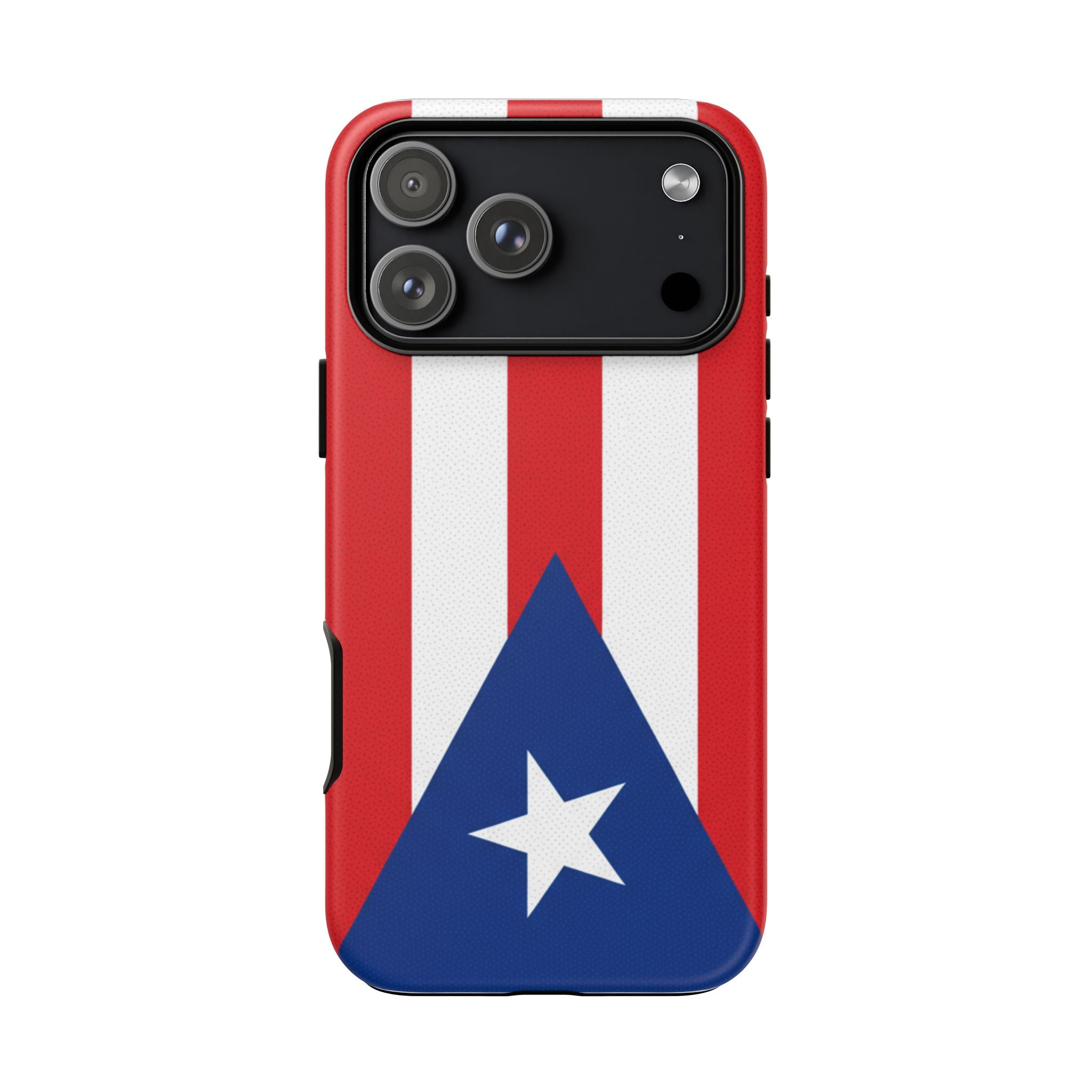 Puerto Rico Flag Tough Phone Case Patriotic Red & White Stripe Design
