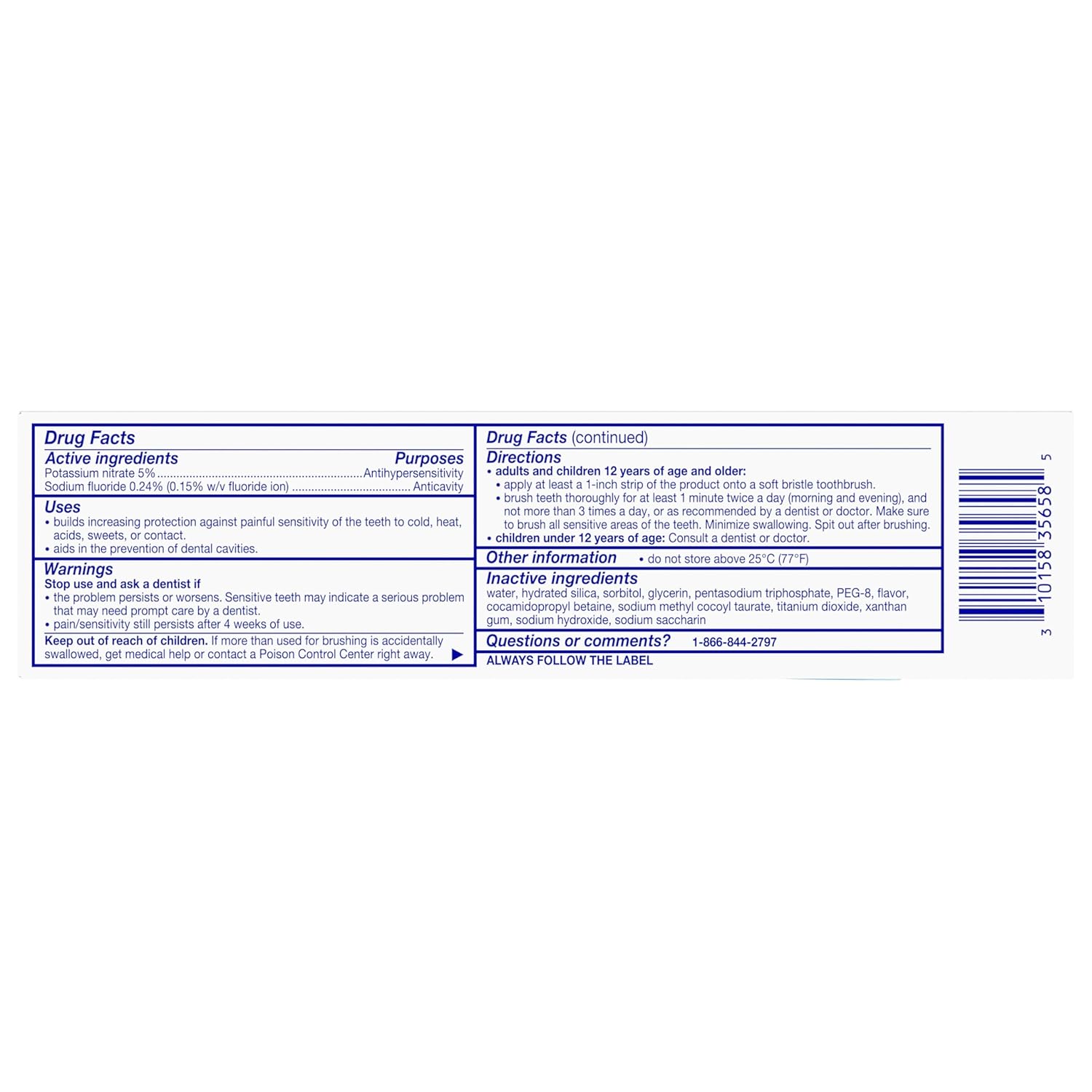 Sensodyne Extra Whitening Sensitive Teeth and Cavity Prevention Whitening Toothpaste, Amazon Exclusive, Cool Mint, Amazon Exclusive- 4 Ounces (Pack of 4)
