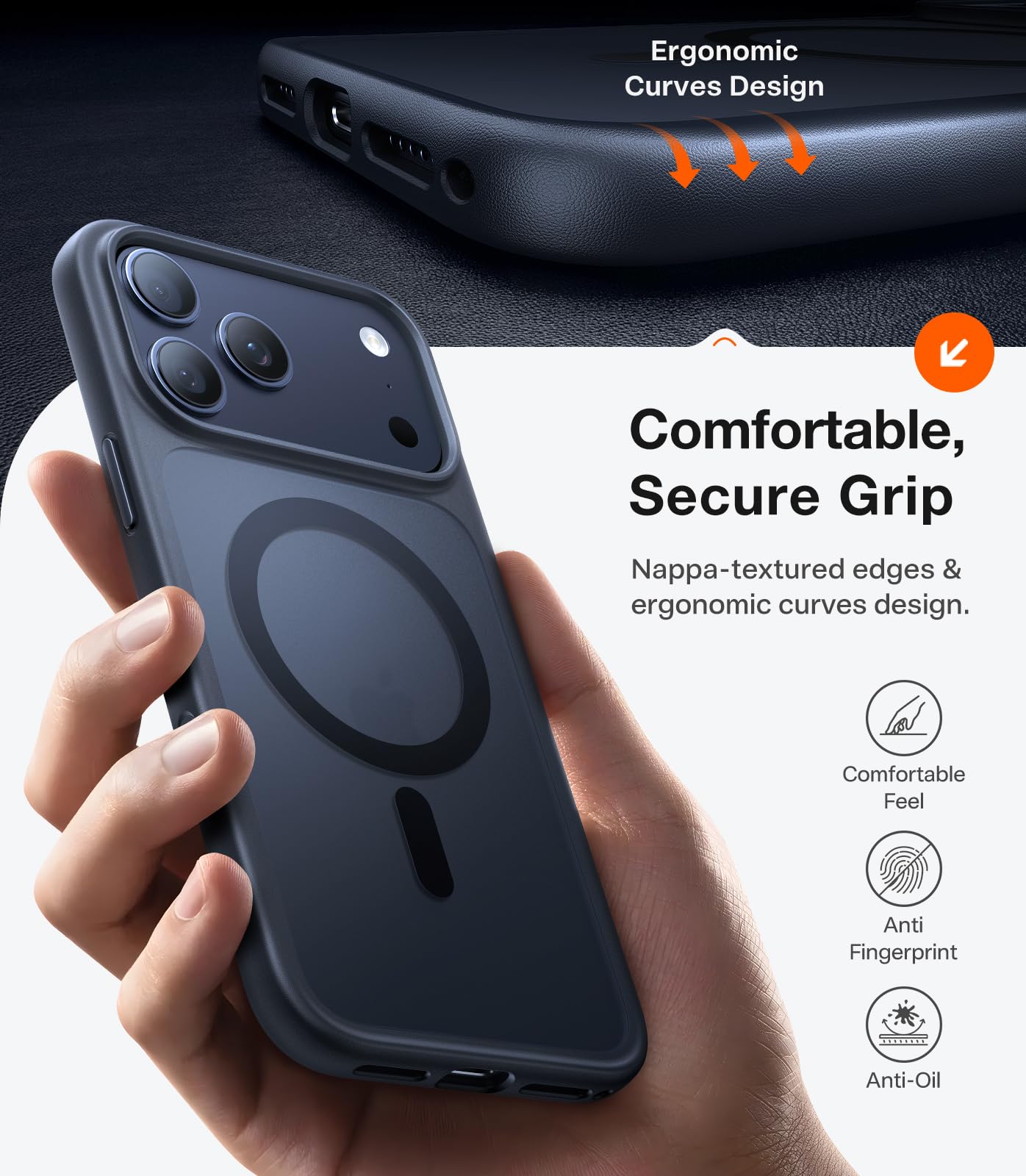 TORRAS Magnetic Shockproof for iPhone 12 Pro Case/iPhone 12 Case, [Military-Grade Drop Tested] [Compatible with MagSafe] Translucent Slim Protective Anti-Scratch, Black