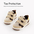 Skywheel Toddler Boys Size 6 Beige Brown Sneakers Hook and Loop Close Sneakers