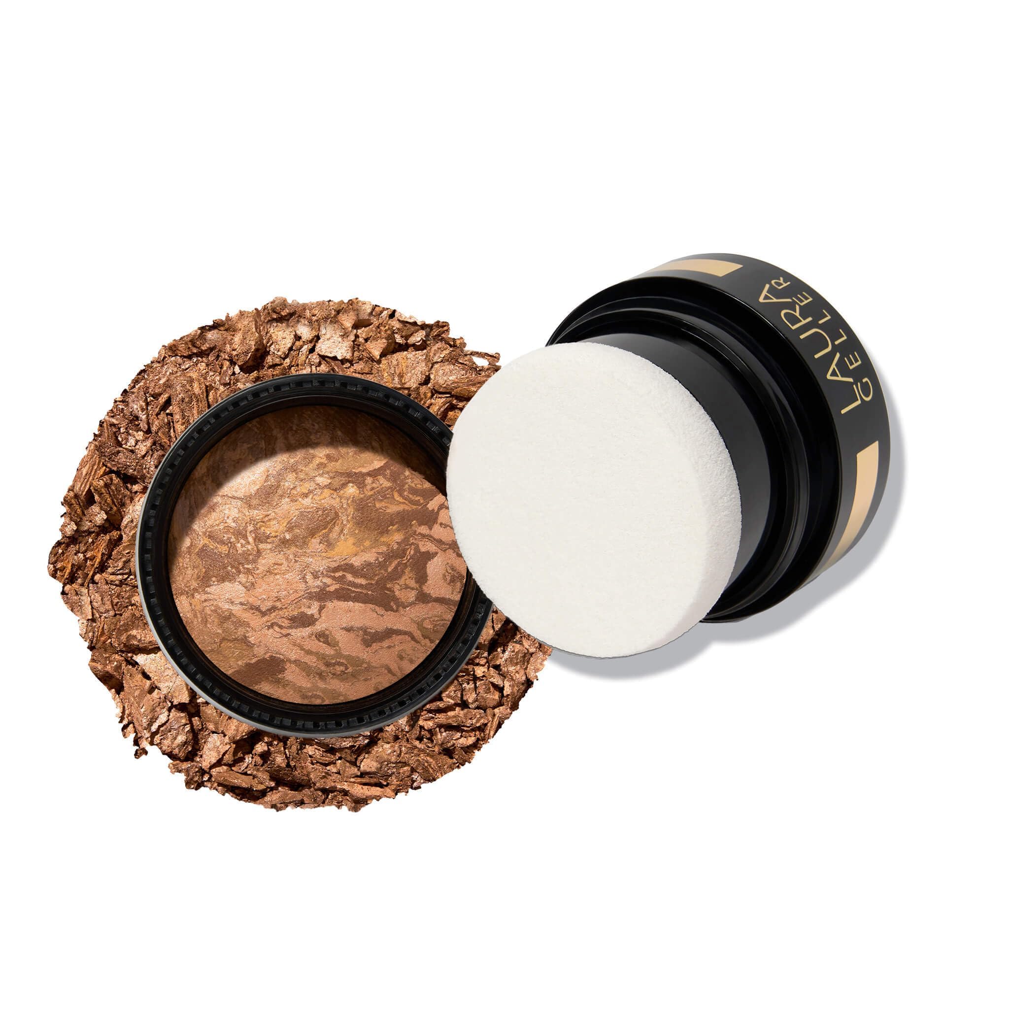 LAURA GELLER NEW YORK Award-Winning Baked Balance-n-Brighten Color Correcting Powder Foundation - Medium - Buildable Light to Medium Coverage - Demi-Matte Natural Finish