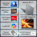 Lenovo V15 Business Laptop 2026 Edition, AMD Ryzen 3 7000-Series(Beat i7-1065G7), 15.6" FHD Display, 16GB DDR5 RAM, 256GB NVMe SSD, Wi-Fi 6, RJ-45, Dolby Audio, Windows 11 Pro, WOWPC USB, no Mouse