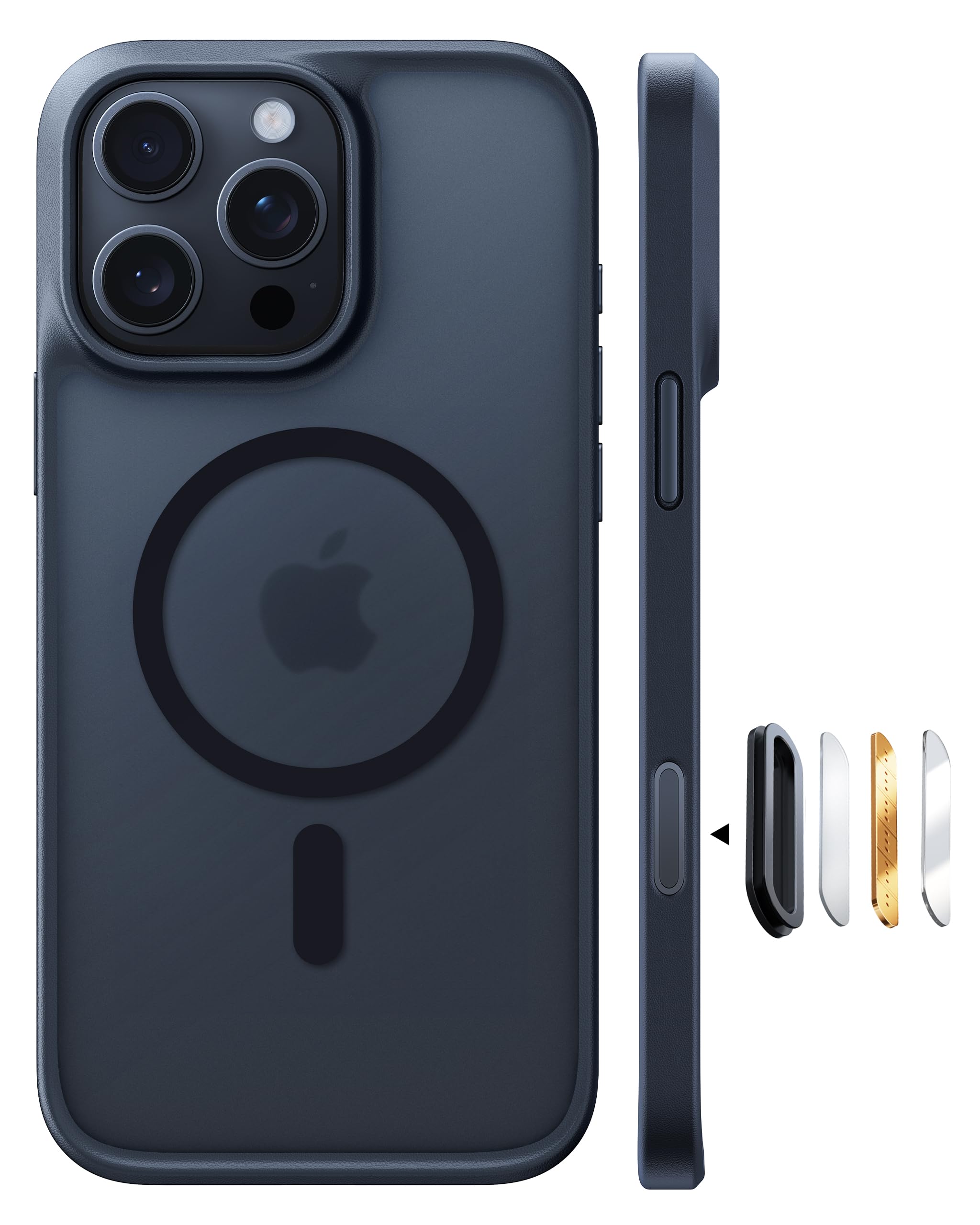 TORRAS Magnetic Shockproof for iPhone 12 Pro Case/iPhone 12 Case, [Military-Grade Drop Tested] [Compatible with MagSafe] Translucent Slim Protective Anti-Scratch, Black