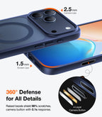 TORRAS Magnetic Shockproof for iPhone 12 Pro Case/iPhone 12 Case, [Military-Grade Drop Tested] [Compatible with MagSafe] Translucent Slim Protective Anti-Scratch, Black