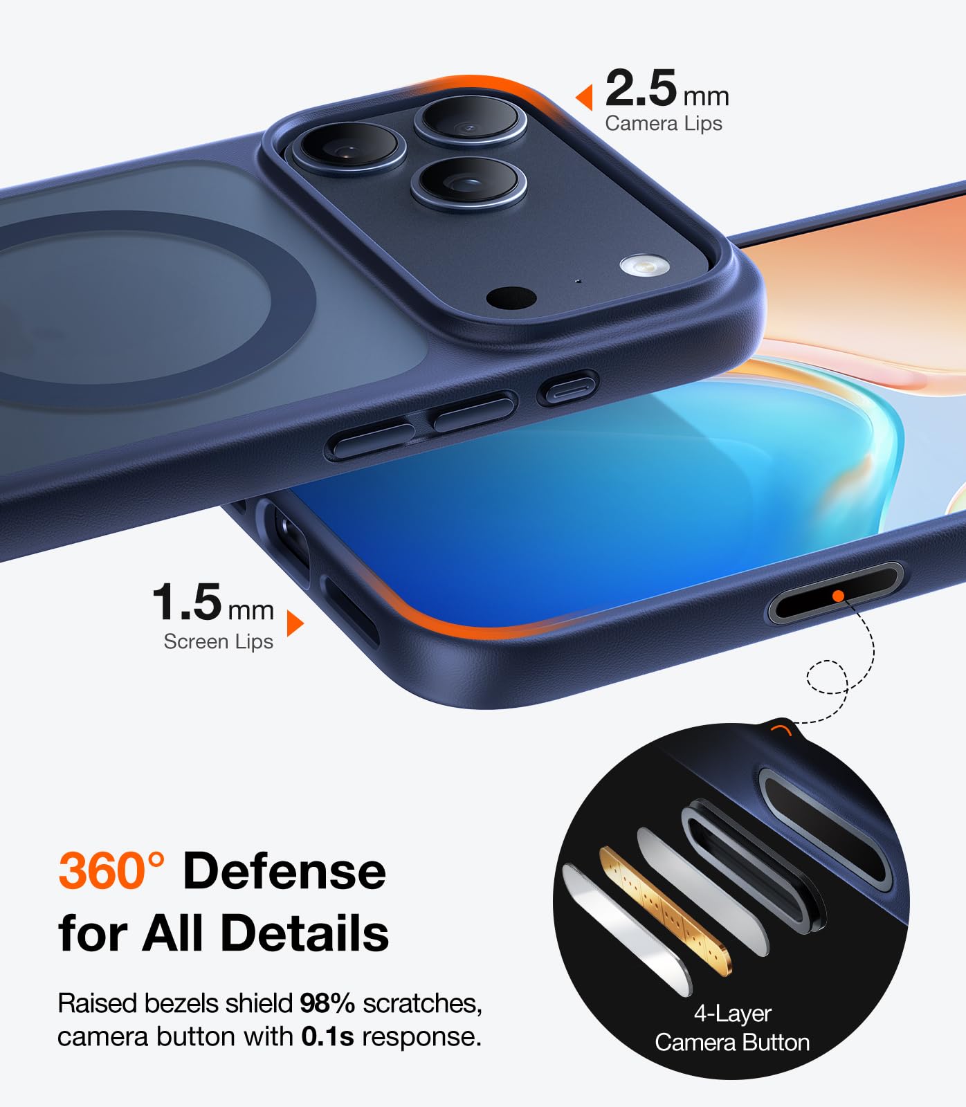 TORRAS Magnetic Shockproof for iPhone 12 Pro Case/iPhone 12 Case, [Military-Grade Drop Tested] [Compatible with MagSafe] Translucent Slim Protective Anti-Scratch, Black