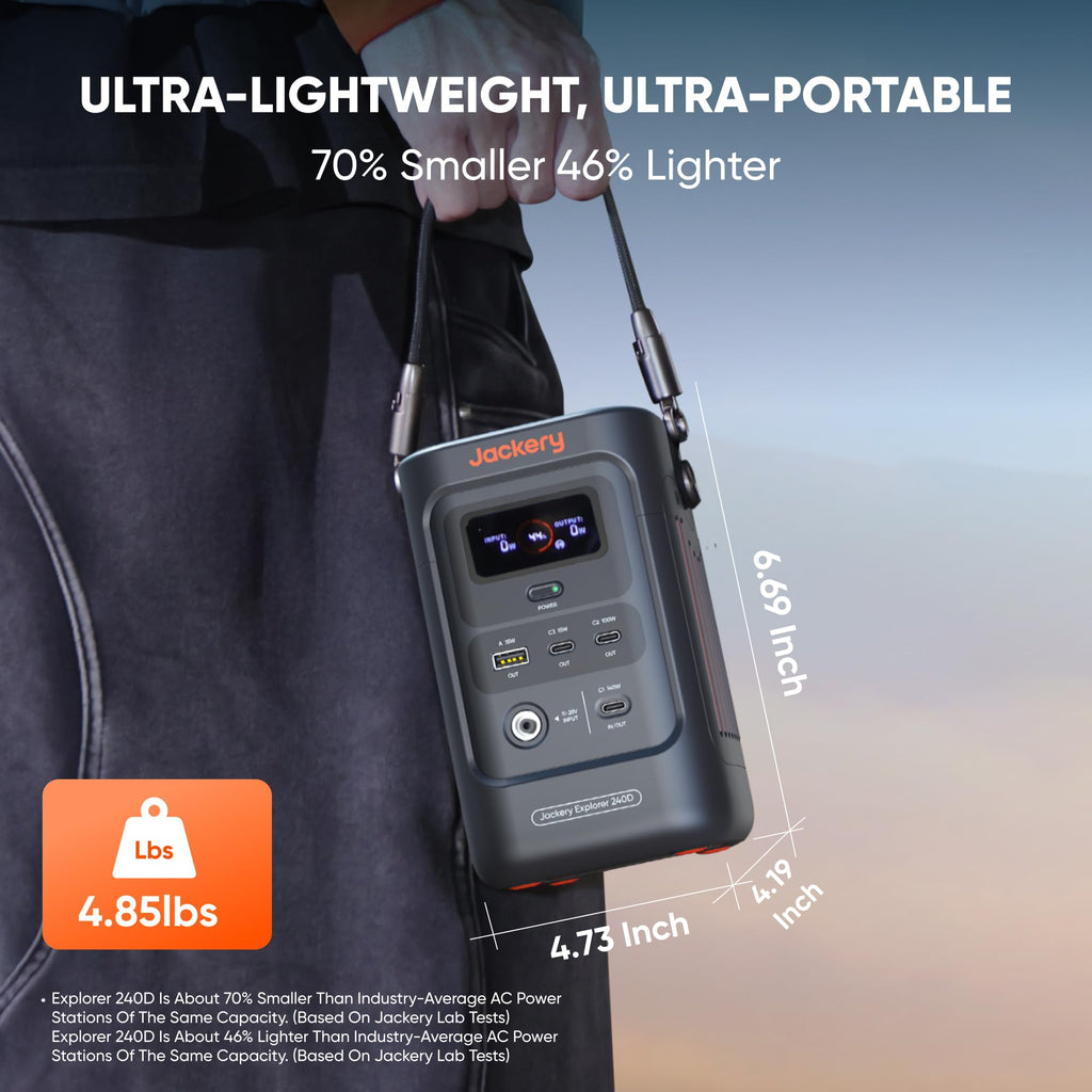 Jackery Portable Power Station Explorer 300, 293Wh Backup Lithium Battery, Solar Generator for Outdoors Camping Travel Hunting Blackout (Solar Panel Optional)