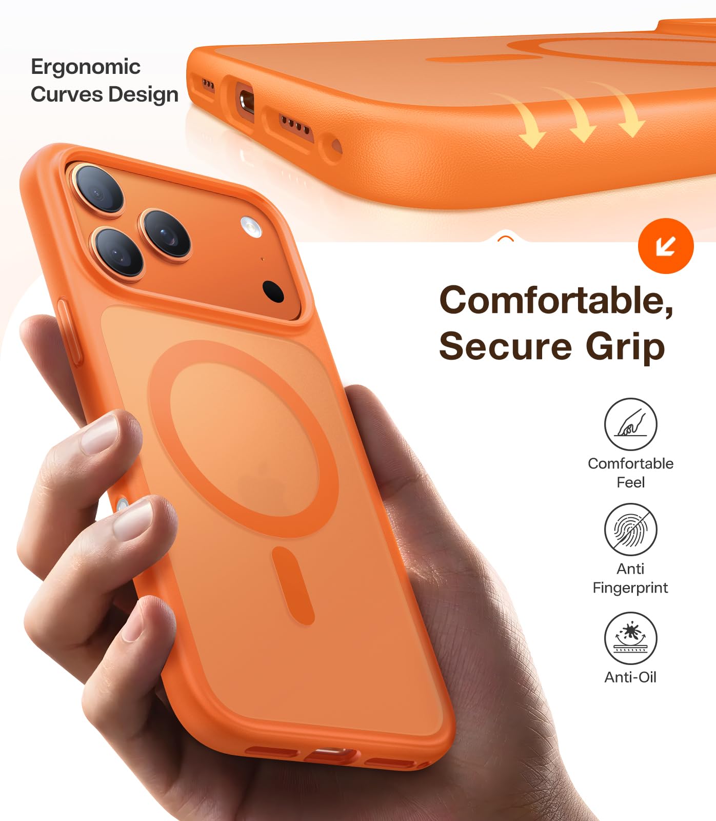 TORRAS Magnetic Shockproof for iPhone 12 Pro Case/iPhone 12 Case, [Military-Grade Drop Tested] [Compatible with MagSafe] Translucent Slim Protective Anti-Scratch, Black