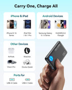 INIU Portable Charger, Ultra Slim 45W Fast Charging with Attached USB C Cable, Flight-Safe 10000mAh PD Power Bank Battery Pack, Travel Essential Phone Powerbank for iPhone 17 16 Samsung S25 Google etc