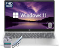 HP 15.6" FHD Laptop Computer, 16GB RAM 512GB Storage (256GB SSD+256GB Docking Station Set), 8-Core Intel Core i3-N305, Windows 11, Fingerprint Reader, Numeric Keypad, SageNova Earphones, Silver