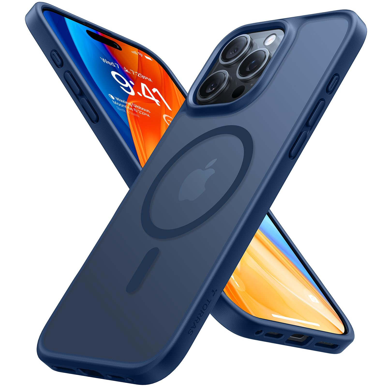 TORRAS Magnetic Shockproof for iPhone 12 Pro Case/iPhone 12 Case, [Military-Grade Drop Tested] [Compatible with MagSafe] Translucent Slim Protective Anti-Scratch, Black