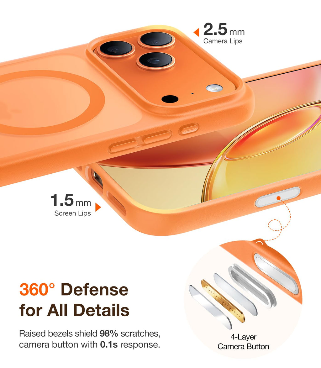 TORRAS Magnetic Shockproof for iPhone 12 Pro Case/iPhone 12 Case, [Military-Grade Drop Tested] [Compatible with MagSafe] Translucent Slim Protective Anti-Scratch, Black