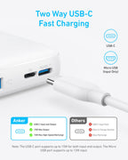 Anker Power Bank(PowerCore 10K), Compact Travel-Ready 10,000mAh Battery Pack with PowerIQ Charging Technology, 5V/3A High-Speed Charging for iPhone, iPad,and More (1, Black)