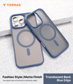 TORRAS Magnetic Shockproof for iPhone 12 Pro Case/iPhone 12 Case, [Military-Grade Drop Tested] [Compatible with MagSafe] Translucent Slim Protective Anti-Scratch, Black