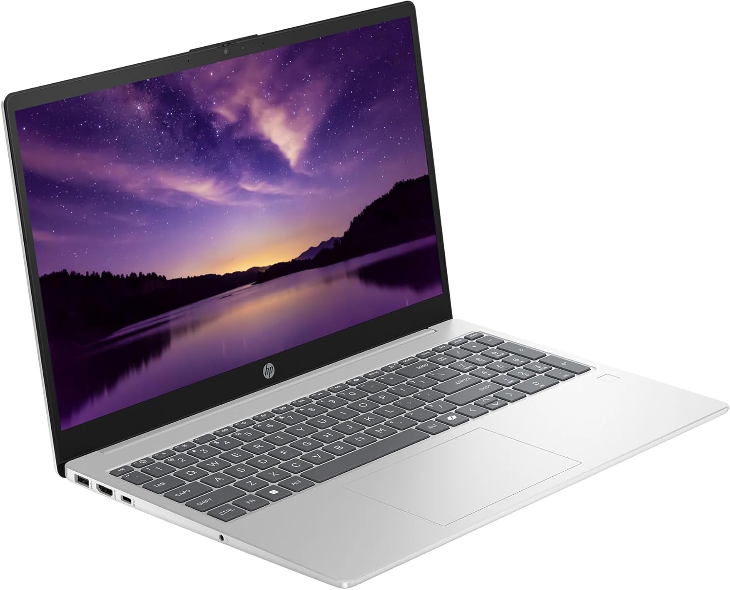 HP 15.6" FHD Laptop Computer, 16GB RAM 512GB Storage (256GB SSD+256GB Docking Station Set), 8-Core Intel Core i3-N305, Windows 11, Fingerprint Reader, Numeric Keypad, SageNova Earphones, Silver