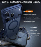 TORRAS Magnetic Shockproof for iPhone 12 Pro Case/iPhone 12 Case, [Military-Grade Drop Tested] [Compatible with MagSafe] Translucent Slim Protective Anti-Scratch, Black