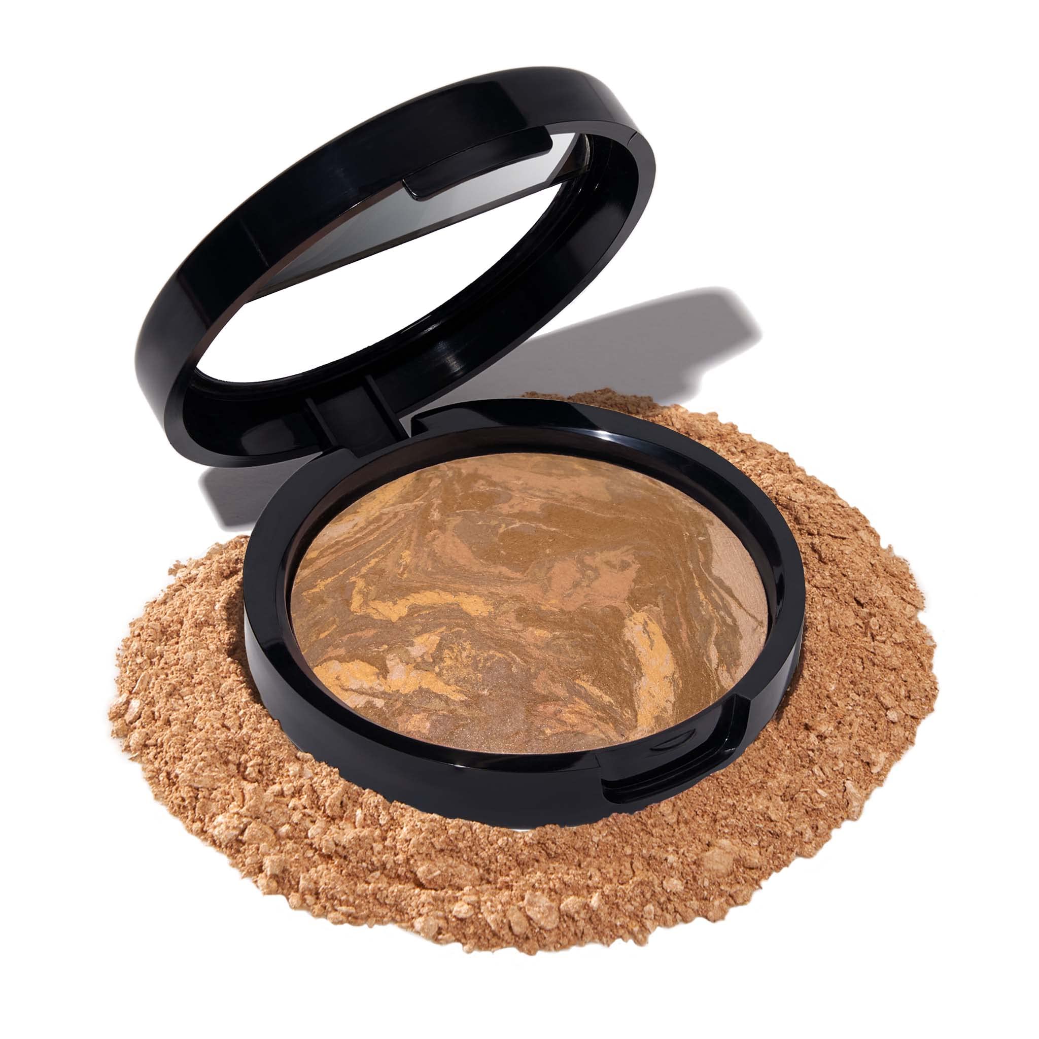 LAURA GELLER NEW YORK Award-Winning Baked Balance-n-Brighten Color Correcting Powder Foundation - Medium - Buildable Light to Medium Coverage - Demi-Matte Natural Finish