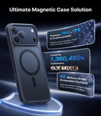 TORRAS Magnetic Shockproof for iPhone 12 Pro Case/iPhone 12 Case, [Military-Grade Drop Tested] [Compatible with MagSafe] Translucent Slim Protective Anti-Scratch, Black