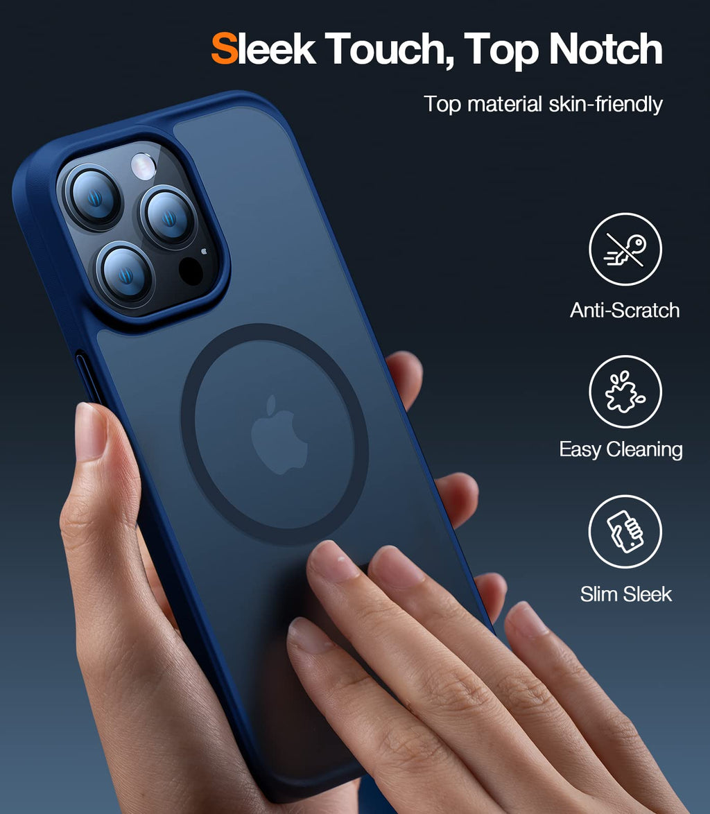 TORRAS Magnetic Shockproof for iPhone 12 Pro Case/iPhone 12 Case, [Military-Grade Drop Tested] [Compatible with MagSafe] Translucent Slim Protective Anti-Scratch, Black