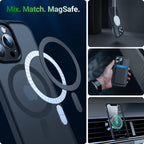 TORRAS Magnetic Shockproof for iPhone 12 Pro Case/iPhone 12 Case, [Military-Grade Drop Tested] [Compatible with MagSafe] Translucent Slim Protective Anti-Scratch, Black