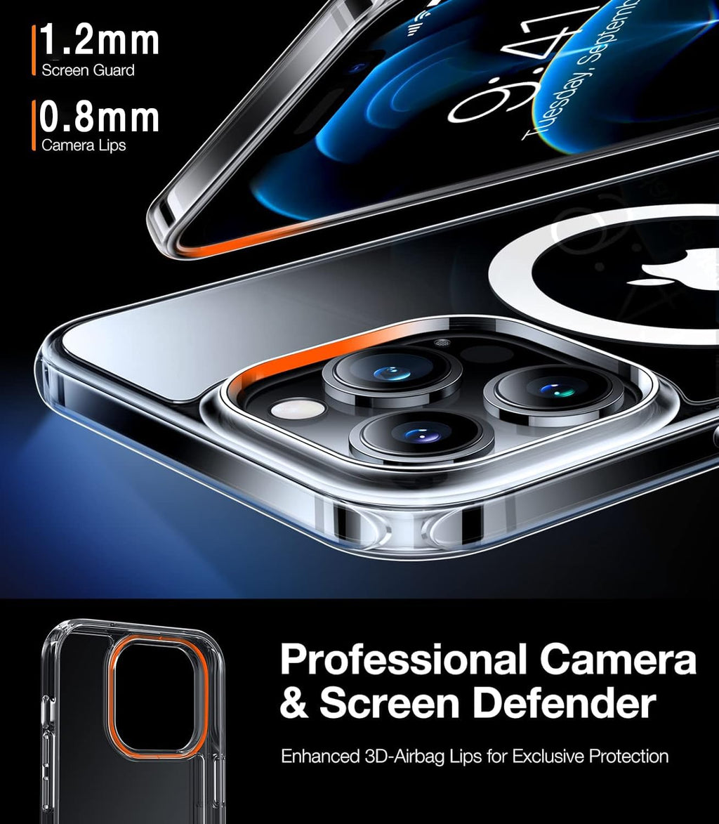 TORRAS Magnetic Shockproof for iPhone 12 Pro Case/iPhone 12 Case, [Military-Grade Drop Tested] [Compatible with MagSafe] Translucent Slim Protective Anti-Scratch, Black