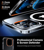 TORRAS Magnetic Shockproof for iPhone 12 Pro Case/iPhone 12 Case, [Military-Grade Drop Tested] [Compatible with MagSafe] Translucent Slim Protective Anti-Scratch, Black