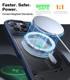 TORRAS Magnetic Shockproof for iPhone 12 Pro Case/iPhone 12 Case, [Military-Grade Drop Tested] [Compatible with MagSafe] Translucent Slim Protective Anti-Scratch, Black