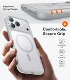TORRAS Magnetic Shockproof for iPhone 12 Pro Case/iPhone 12 Case, [Military-Grade Drop Tested] [Compatible with MagSafe] Translucent Slim Protective Anti-Scratch, Black