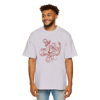 Ocean-Inspired Oversized Tee for Men, Stylish Sea Creature Shirt, Relaxed Fit, Perfect for Beach Days, Casual Wear, Gift for Seafood Lovers