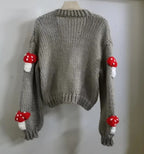 Women’s Mushroom Crochet Short Cardigan
