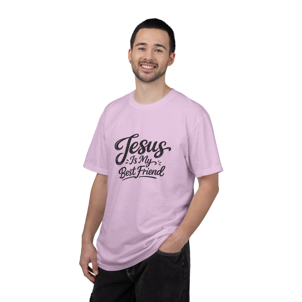 Jesus Is My Best Friend T-Shirt — Faith Christian Tee with Back Cross