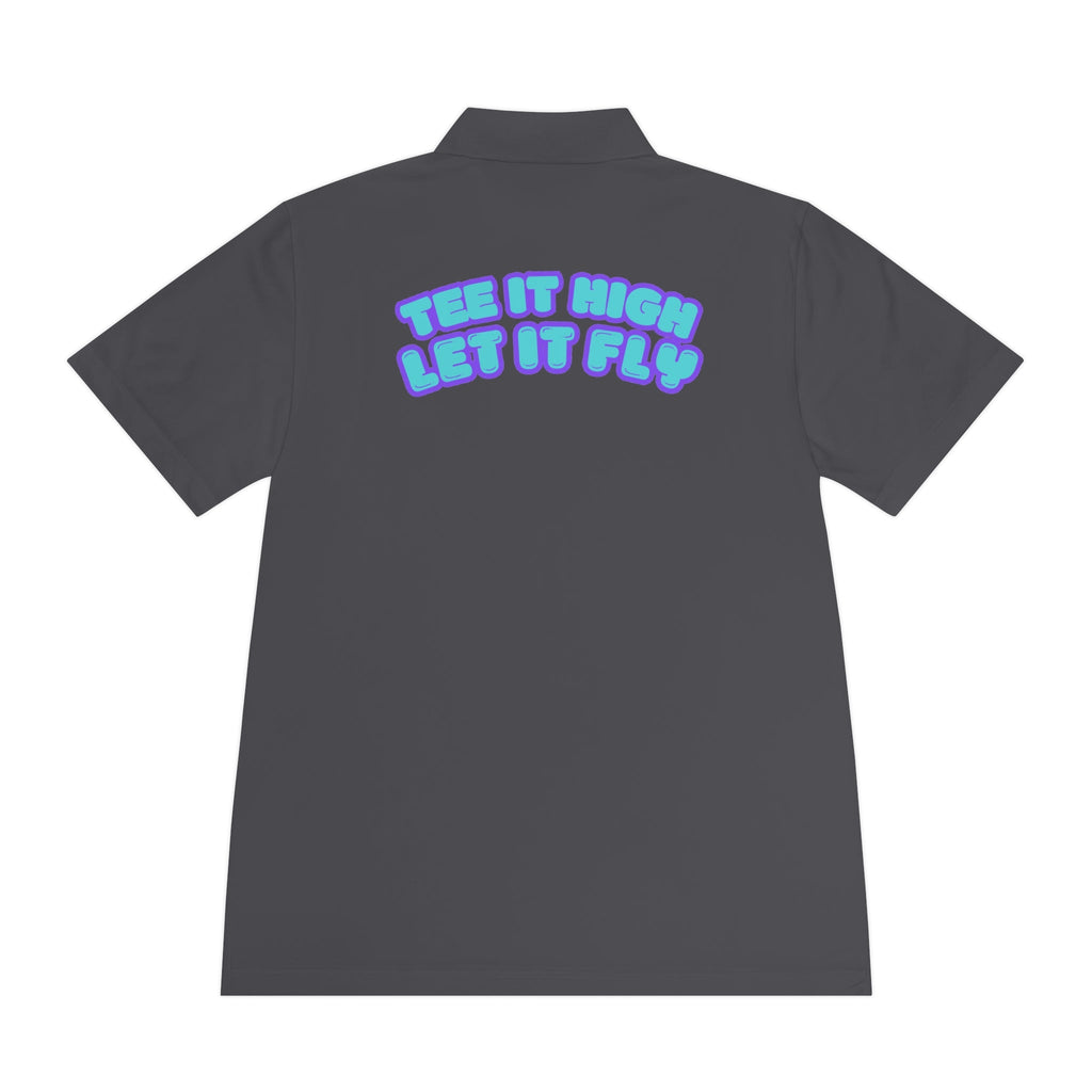 Tee-bone - Golf Polo Shirt with 'Tee It High, Let It Fly' Design