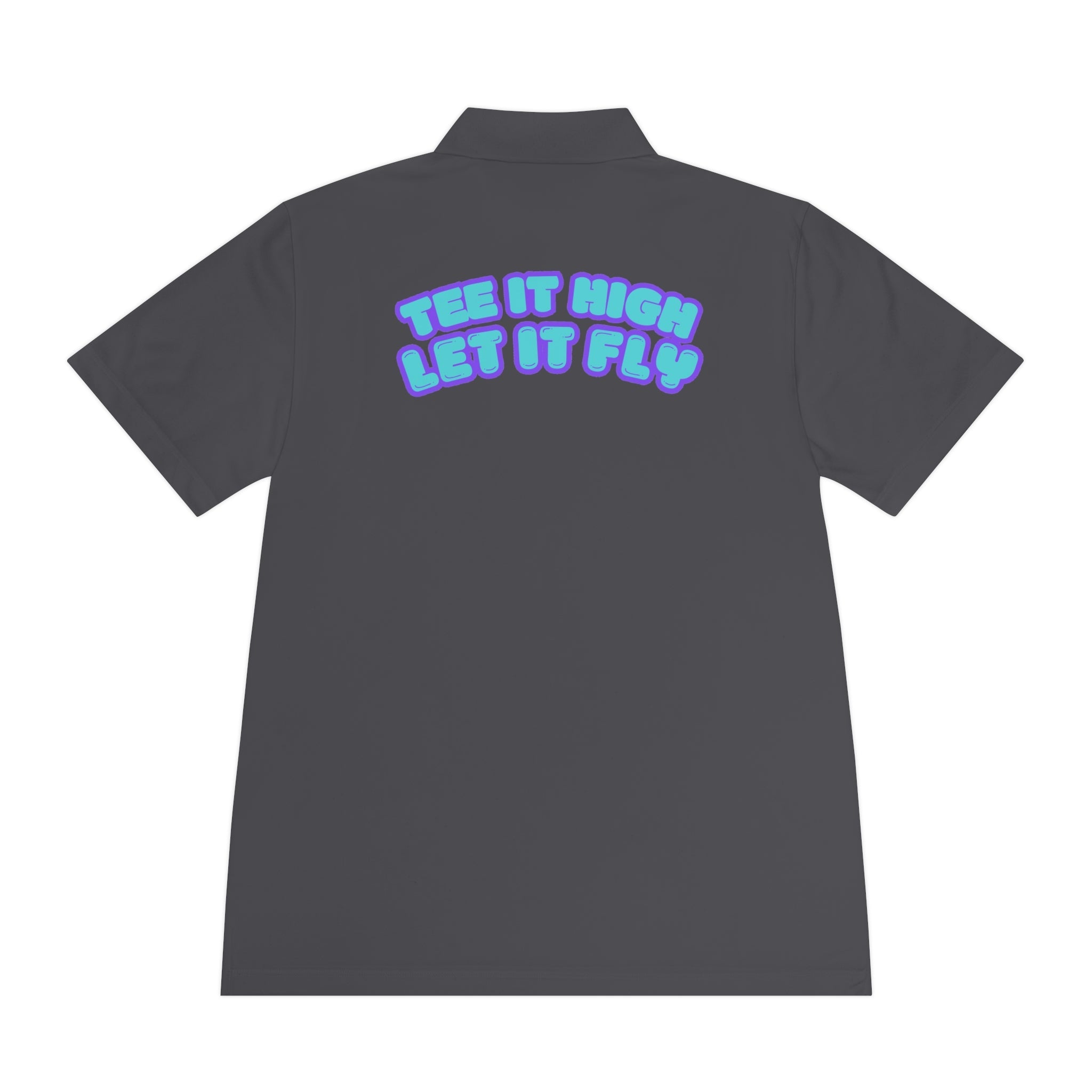 Tee-bone - Golf Polo Shirt with 'Tee It High, Let It Fly' Design