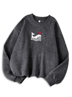 Womens Casual Sweatshirt With Print Cozy Hoodie For Fall Soft Wool Blend