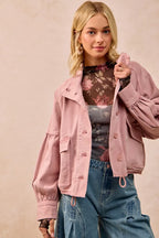 BiBi Flower Printed Mesh Lace Top with Thumb Opening